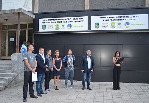 This is where both locals and tourists can find information about the white stork: Inauguration of the new white stork information centre in Belozem. © Green Balkans